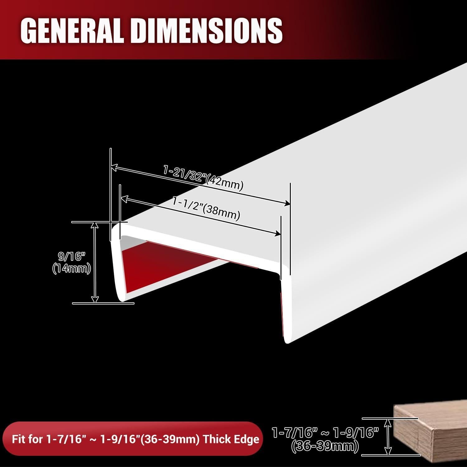 Bisel de Goma Autoadhesivo YANRUIPRO 1.5" x 6m Blanco