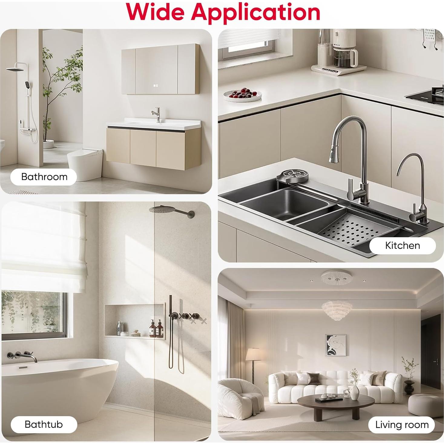 Moldura Flexible de Silicona Autoadhesiva Zehiels 300 cm Blanca