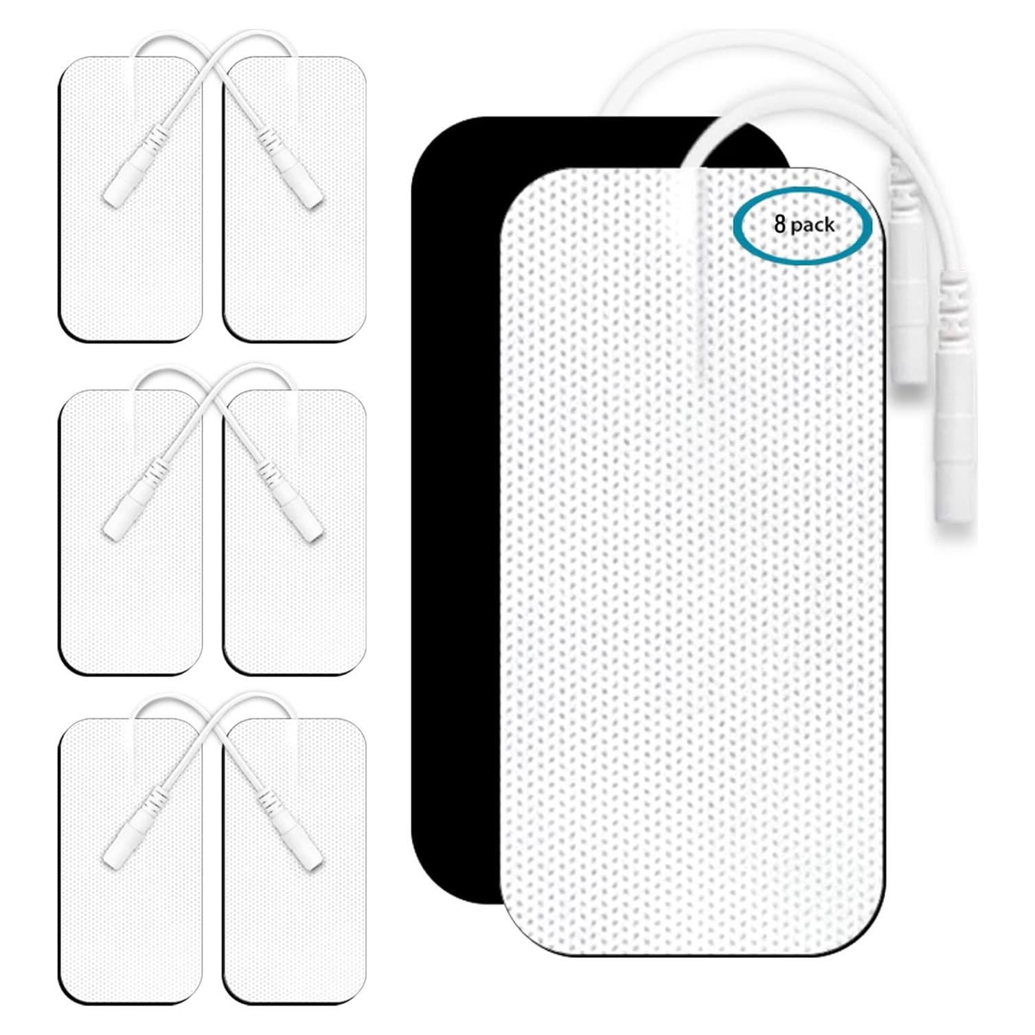 Almohadillas de Reemplazo TENS anrlafie 2x4" 8 Pcs Sin Látex