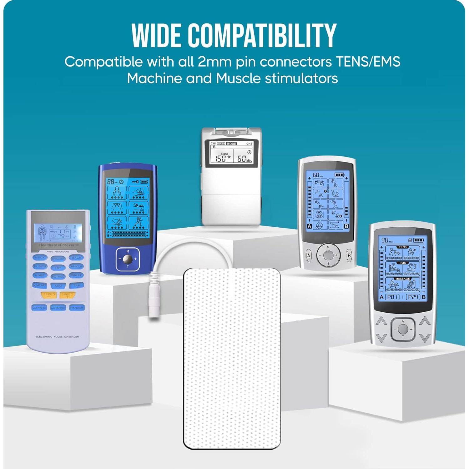 Almohadillas de Reemplazo TENS anrlafie 2x4" 8 Pcs Sin Látex