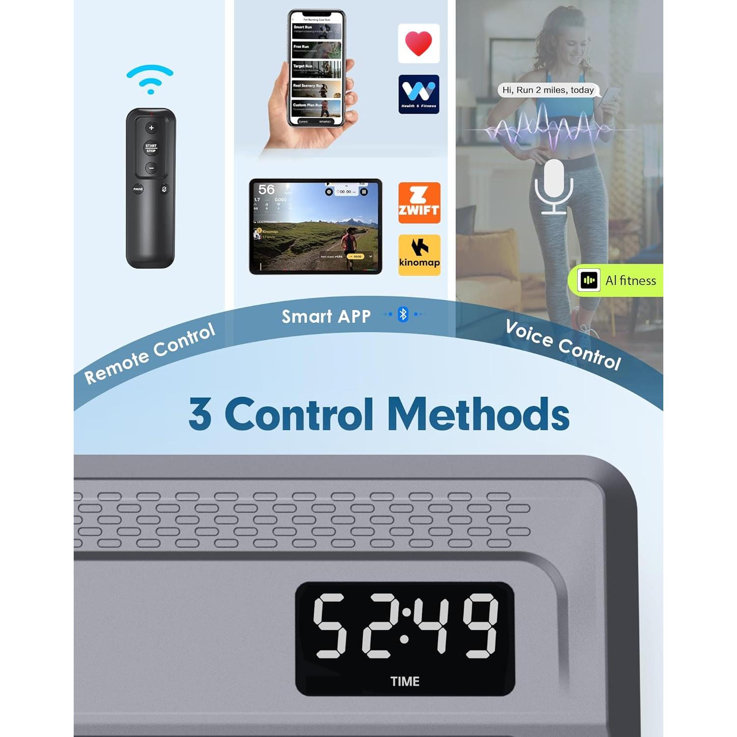 Cinta de Correr WELLFIT W01-GY Plegable 2.5HP 120kg Inclinación 10%