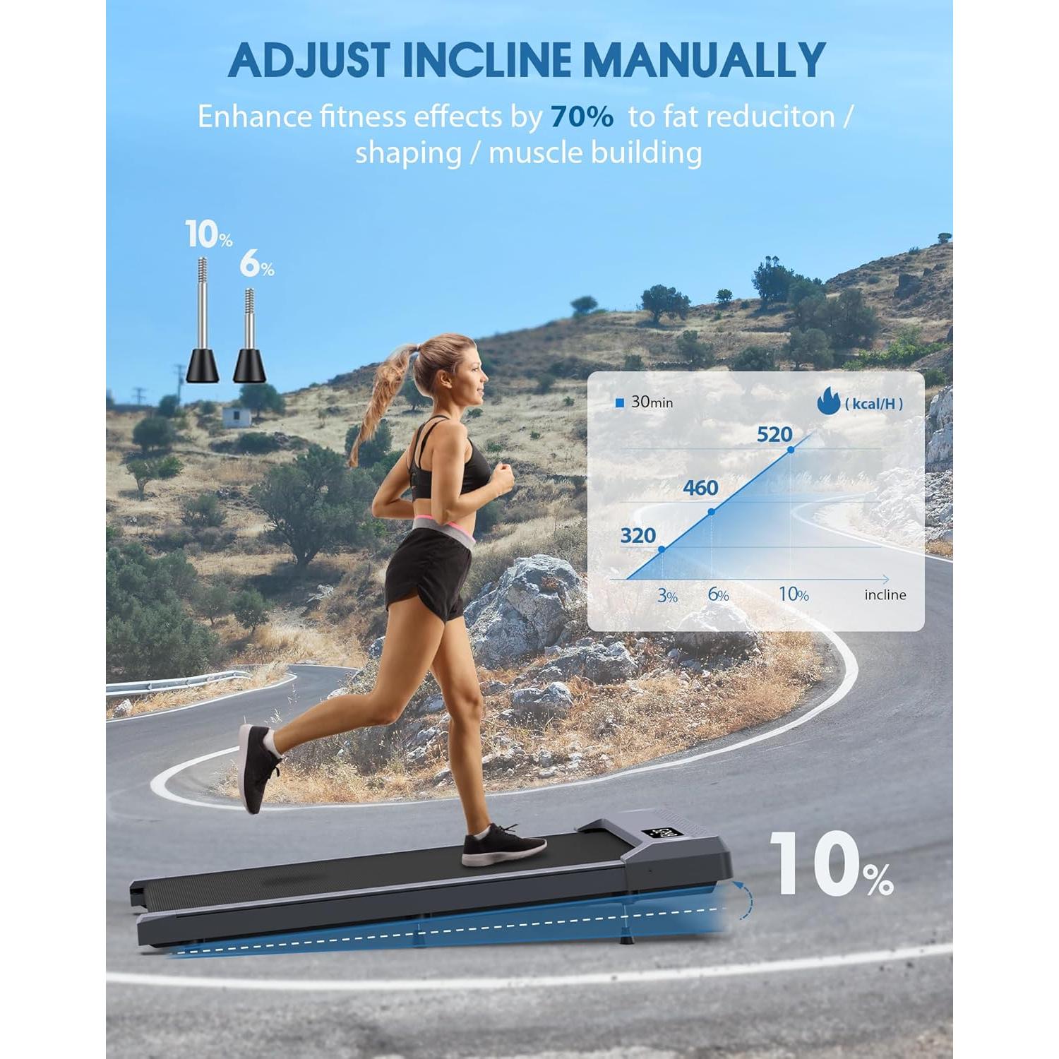 Cinta de Correr WELLFIT W01-GY Plegable 2.5HP 120kg Inclinación 10%