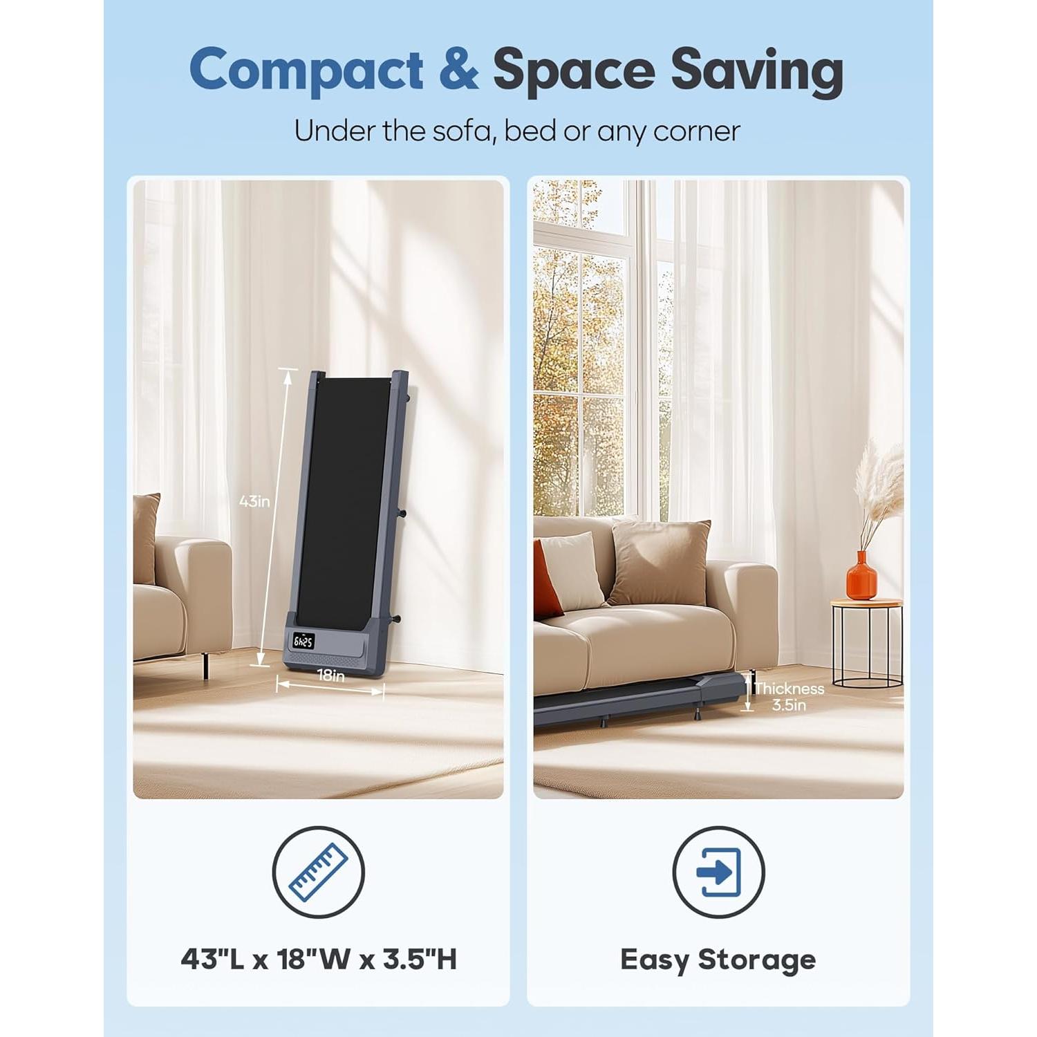 Cinta de Correr WELLFIT W01-GY Plegable 2.5HP 120kg Inclinación 10%