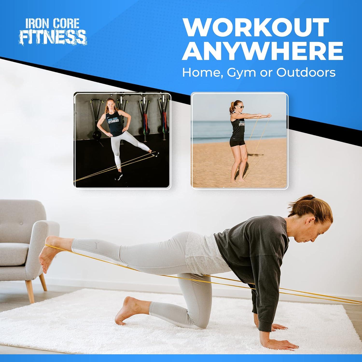 Banda de Resistencia Iron Core Fitness Paquete de 5 Amarilla