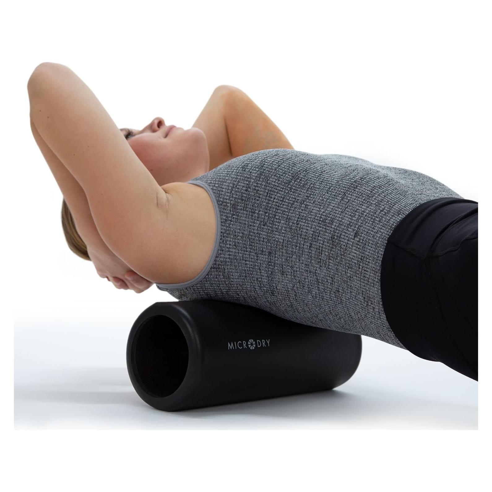 Rodillo de Espuma MICRODRY para Alivio Muscular 33x13.5cm Negro