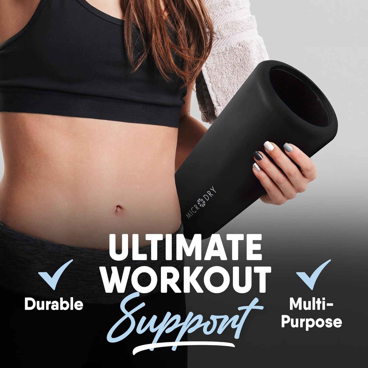 Rodillo de Espuma MICRODRY para Alivio Muscular 33x13.5cm Negro