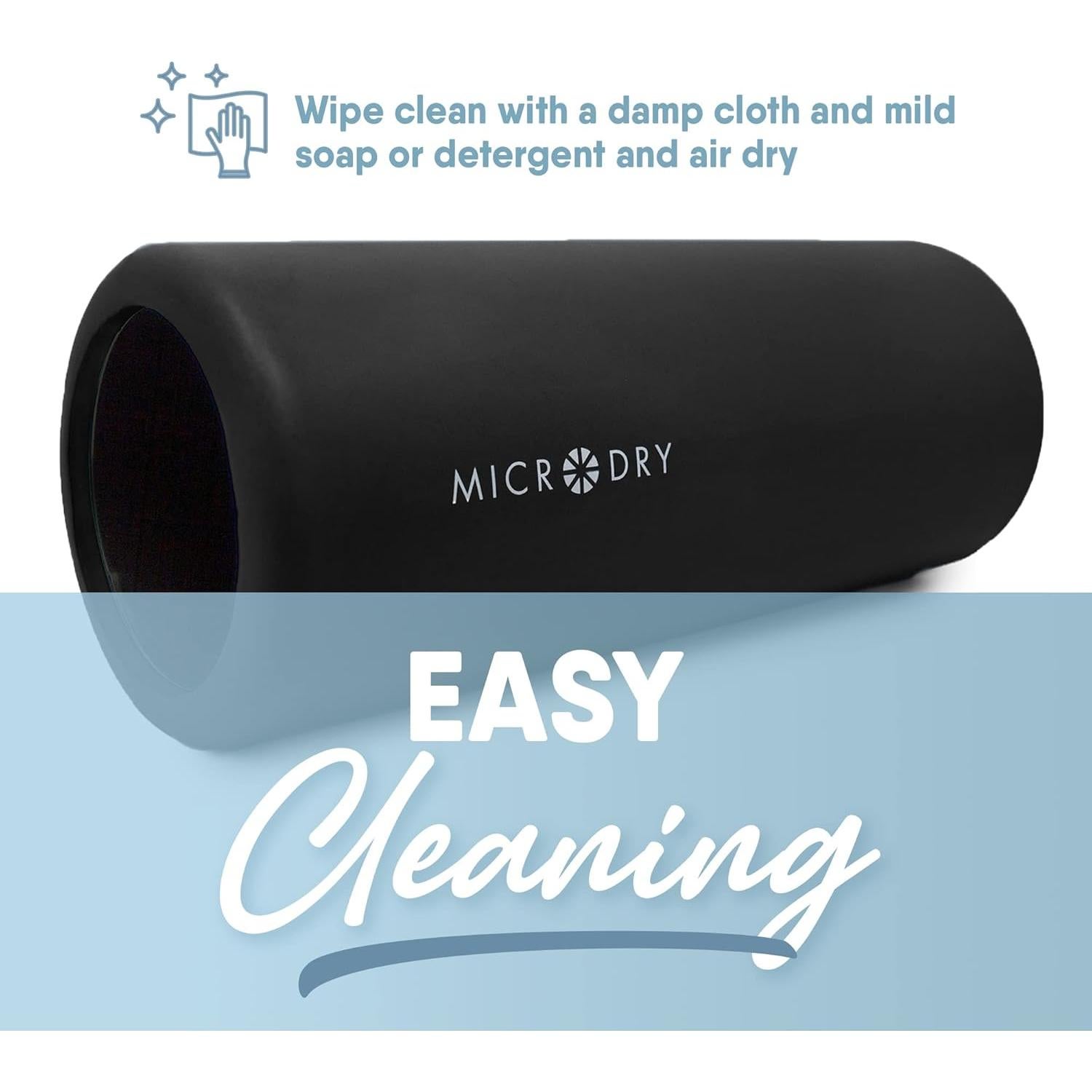 Rodillo de Espuma MICRODRY para Alivio Muscular 33x13.5cm Negro