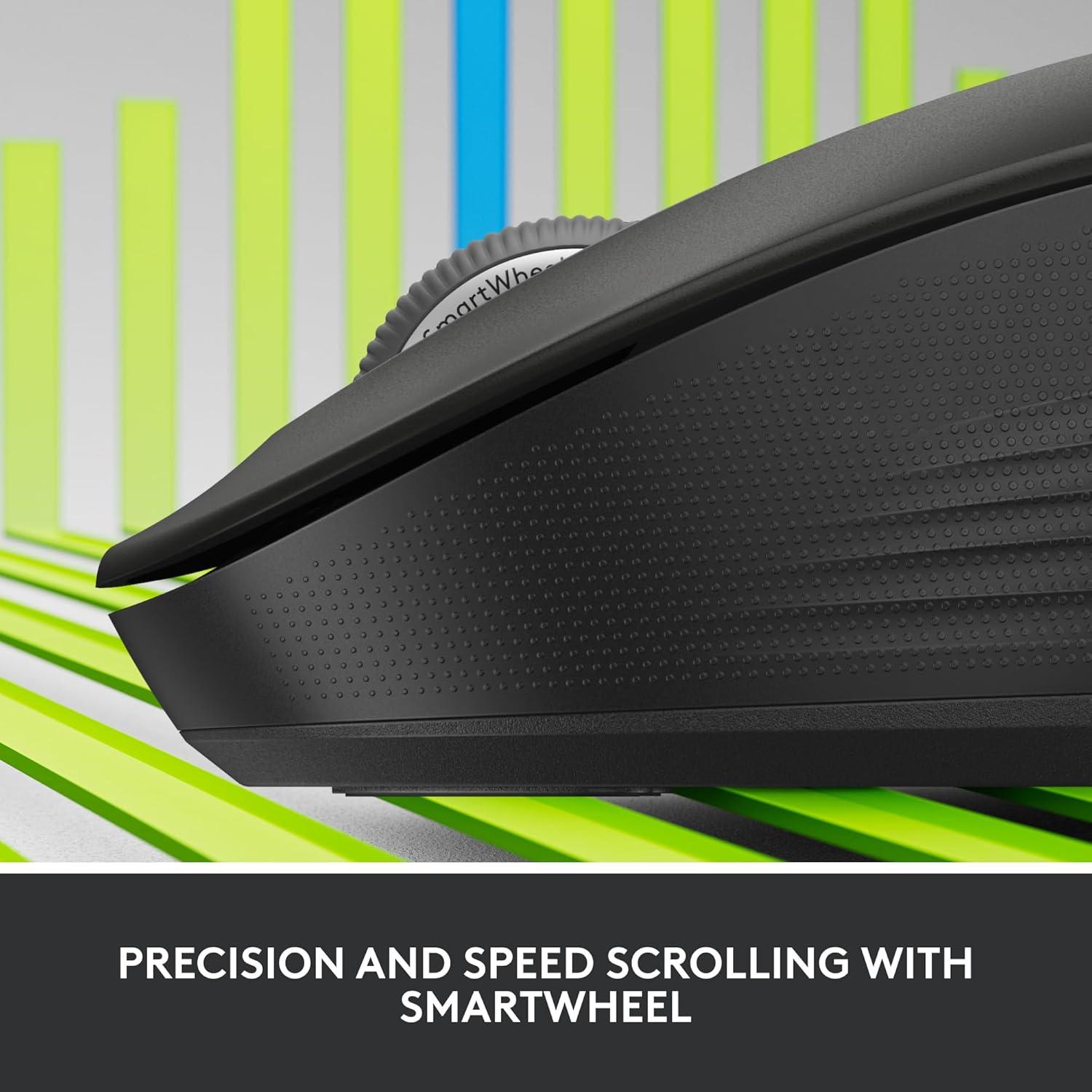 Logitech Signature M550 Ratón Inalámbrico - Negro, 2 Años Batería