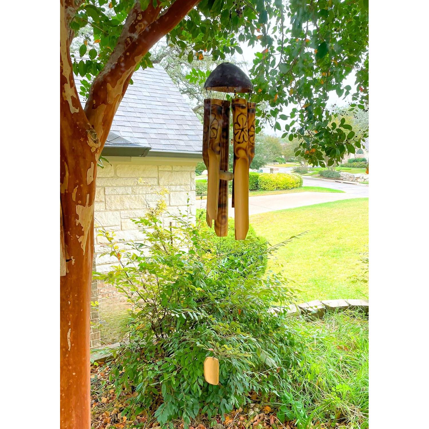 Campanas de Viento de Bambú Solange & Frances para Exterior