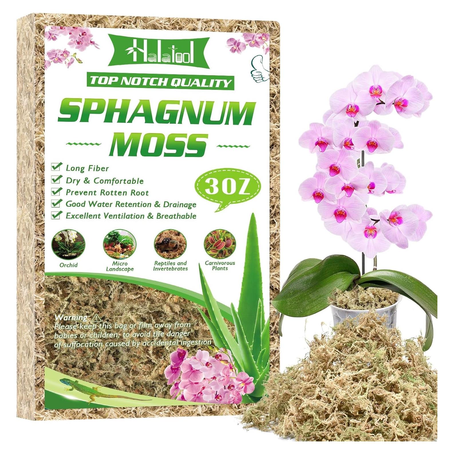 Musgo Sphagnum Premium Halatool 85 g para Plantas 4 qt