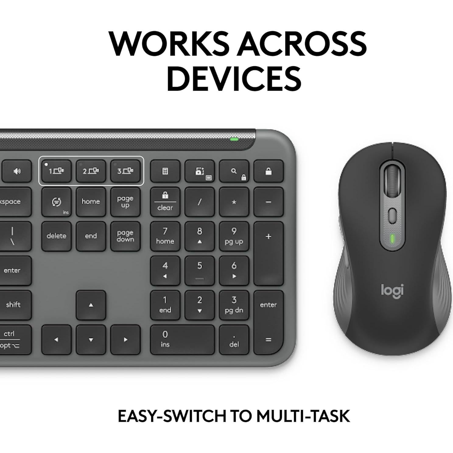 Logitech Signature Slim MK955 Combo Inalámbrico Grafito