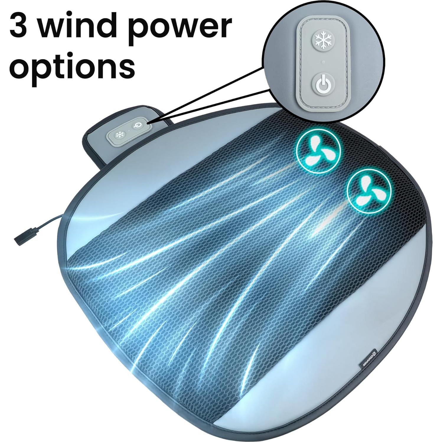 Cojín de Asiento Refrigerante COMFIER CF-1401 con Ventiladores