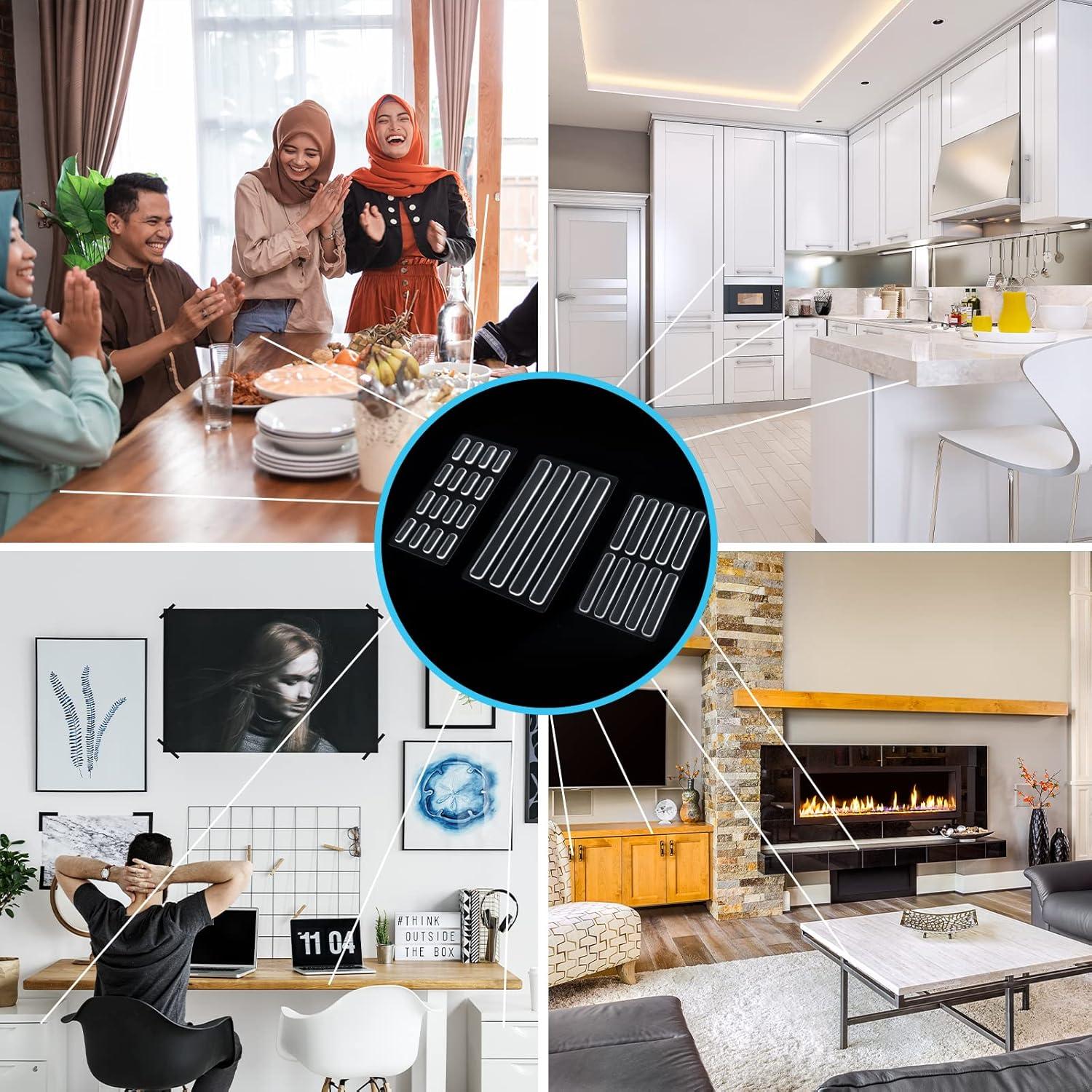 Shappy 44 Piezas Protectores de Puerta y Gabinete Transparentes