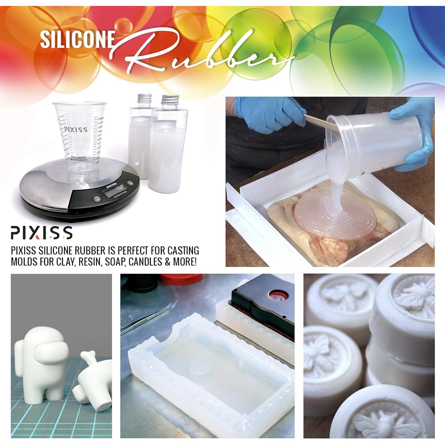 Kit de Moldes de Silicona Pixiss 4kg - Goma Líquida Transparente