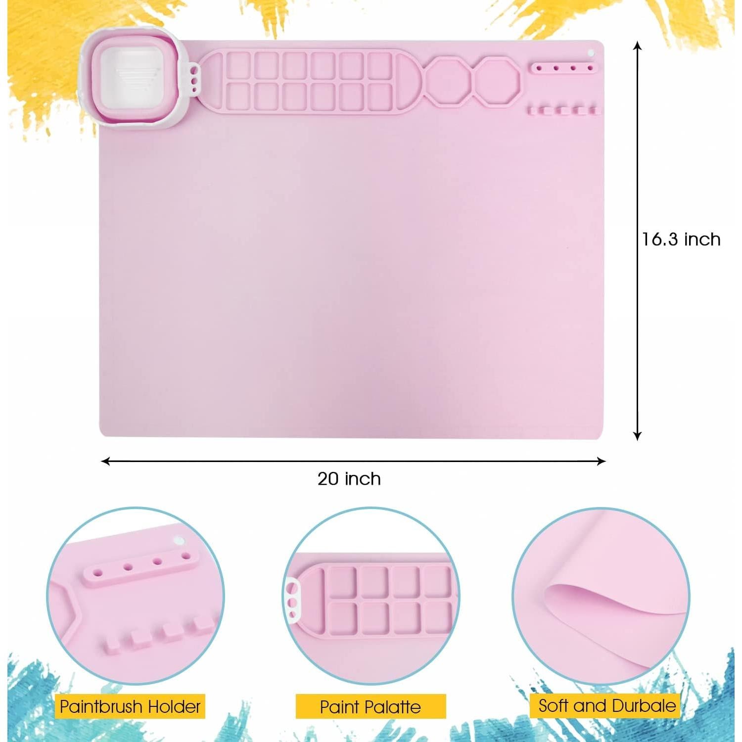 Alfombrilla de Silicona Fitous 50.8x40.6cm Antiadherente Rosa