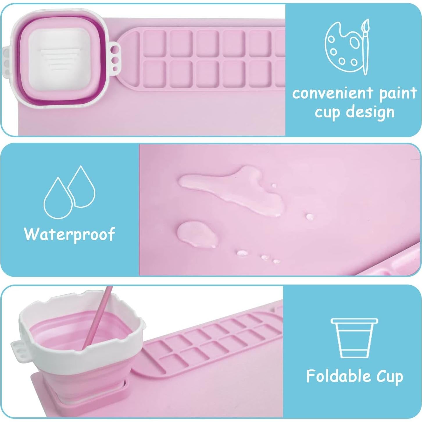 Alfombrilla de Silicona Fitous 50.8x40.6cm Antiadherente Rosa