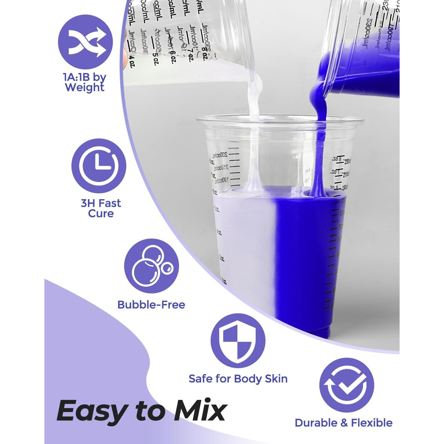 Kit de Moldes de Silicona Nicpro 250 Oz (7.09 L) 30A