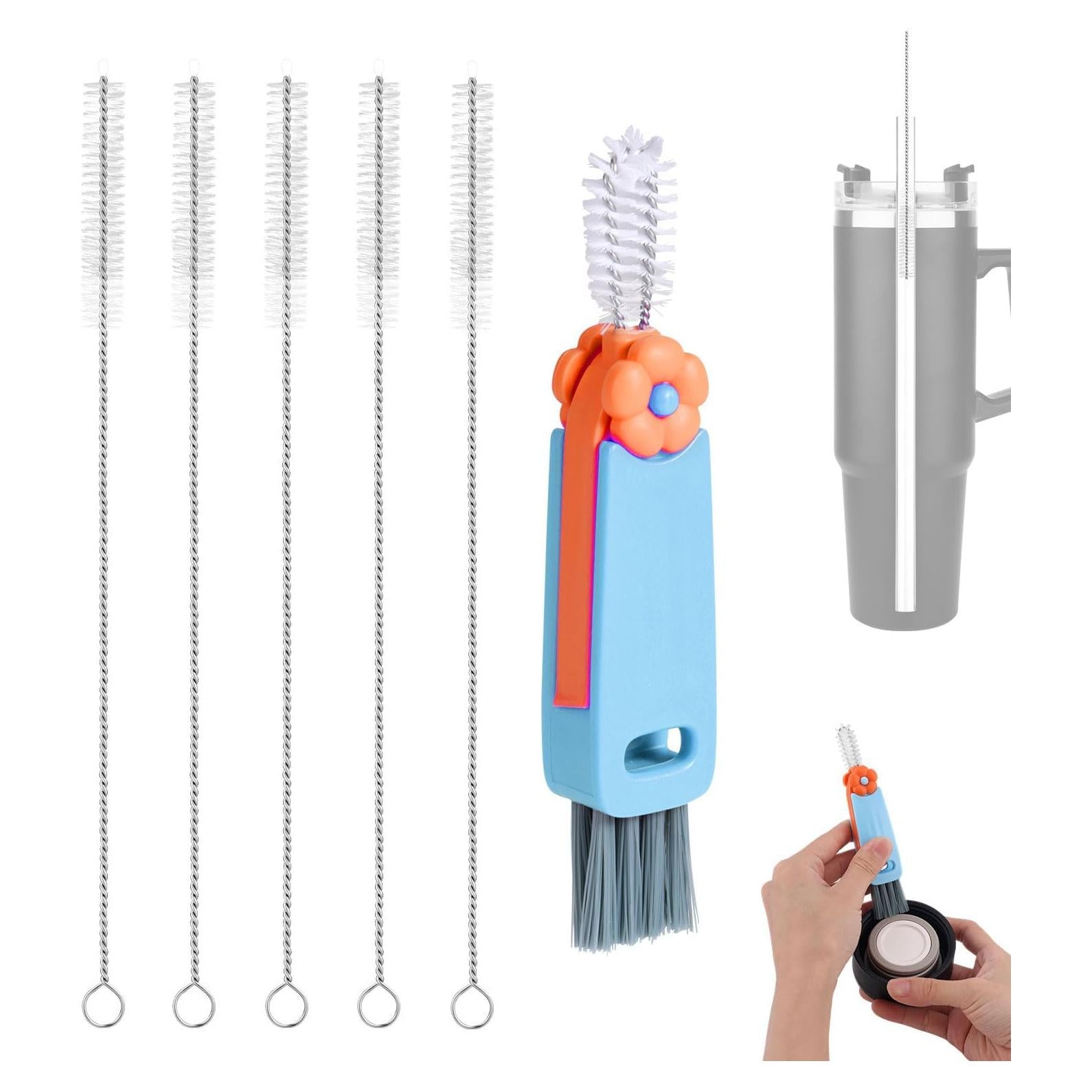 Juego de 6 cepillos limpiadores PEUTIER para botellas YETI y Stanley