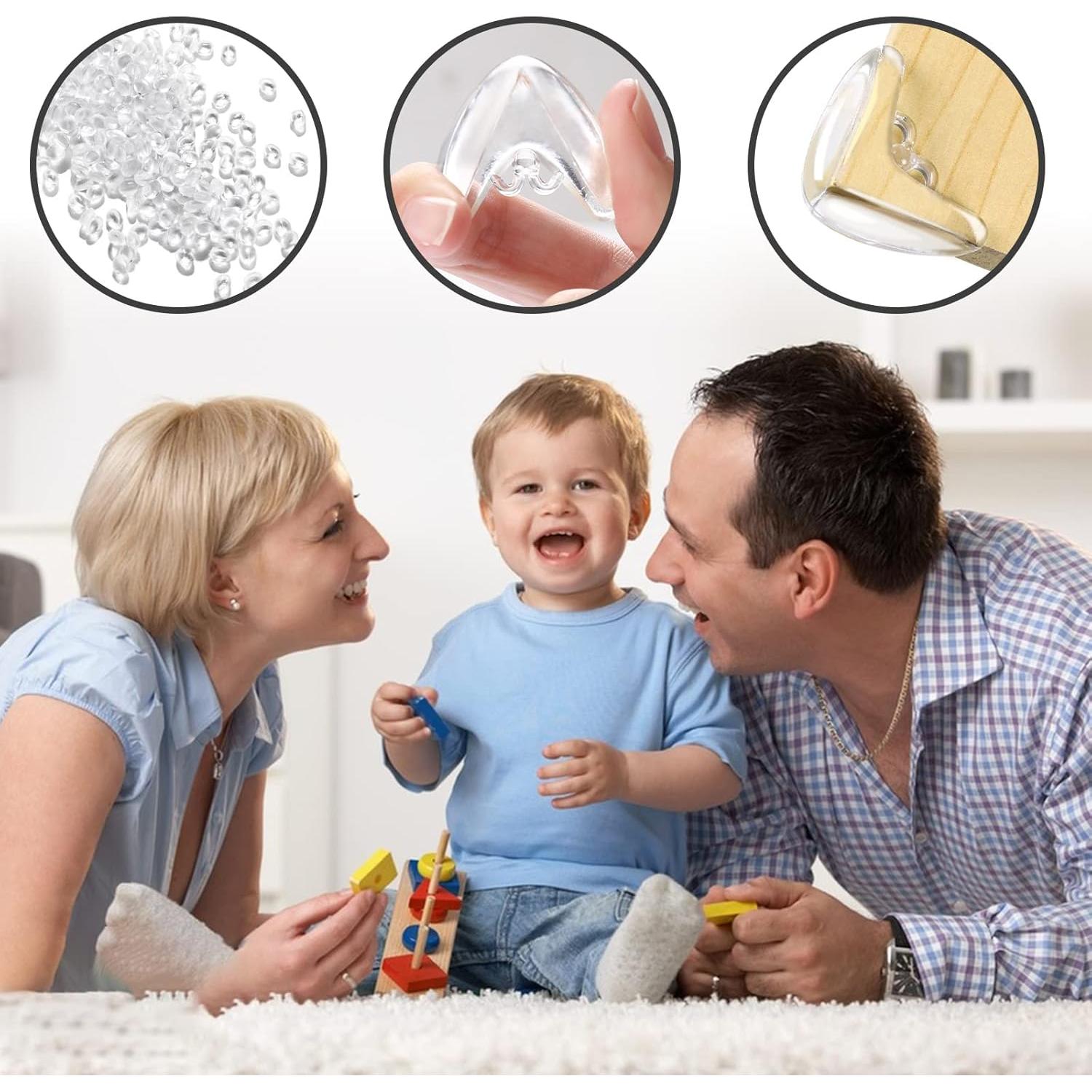 Protectores de Esquinas para Bebés Vin Beauty - 12 Piezas Transparentes