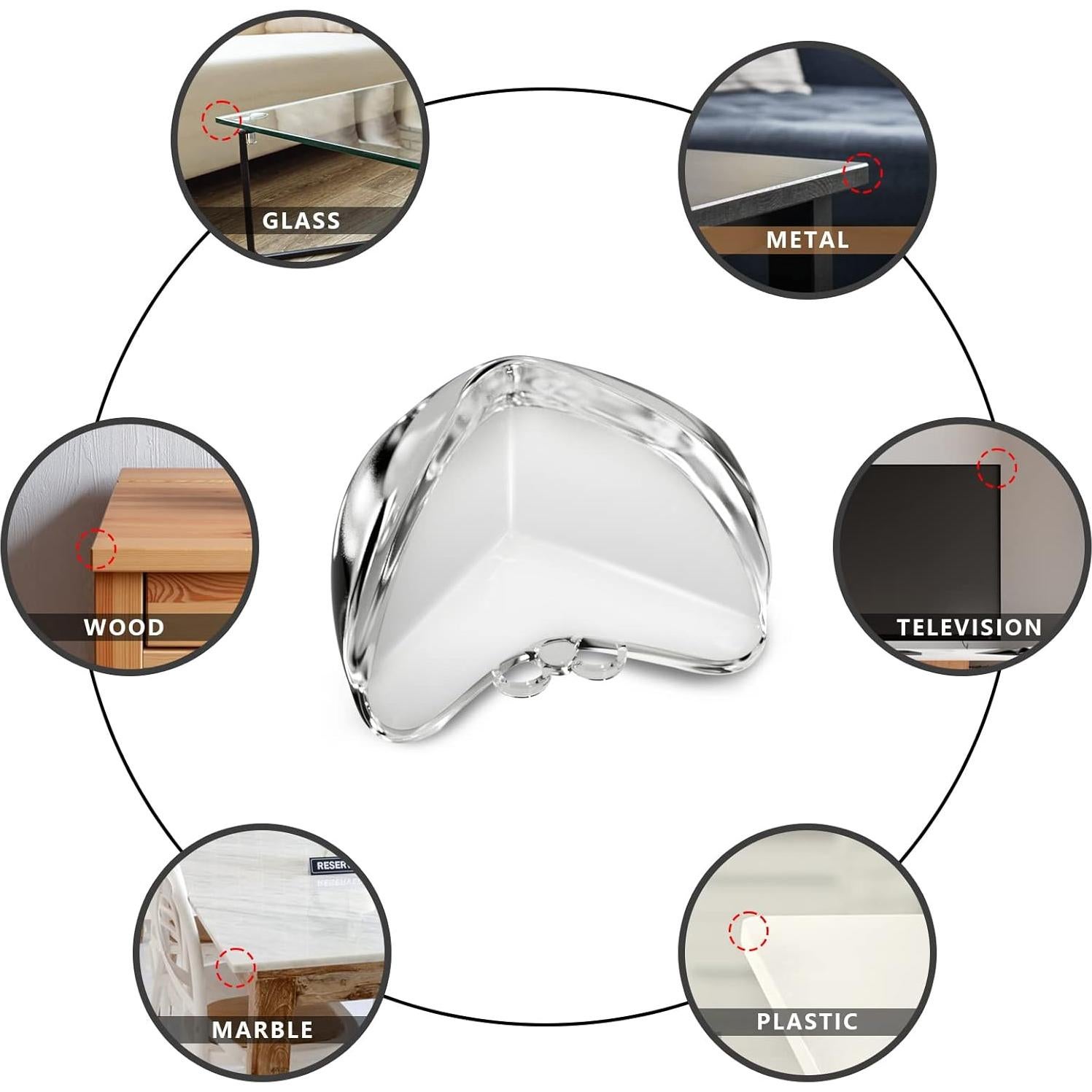 Protectores de Esquinas para Bebés Vin Beauty - 12 Piezas Transparentes