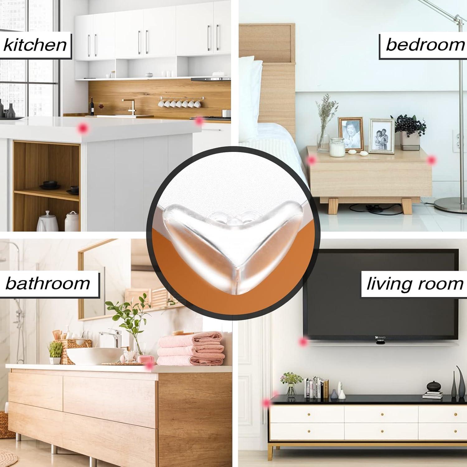 Protectores de Esquinas para Bebés Vin Beauty - 12 Piezas Transparentes