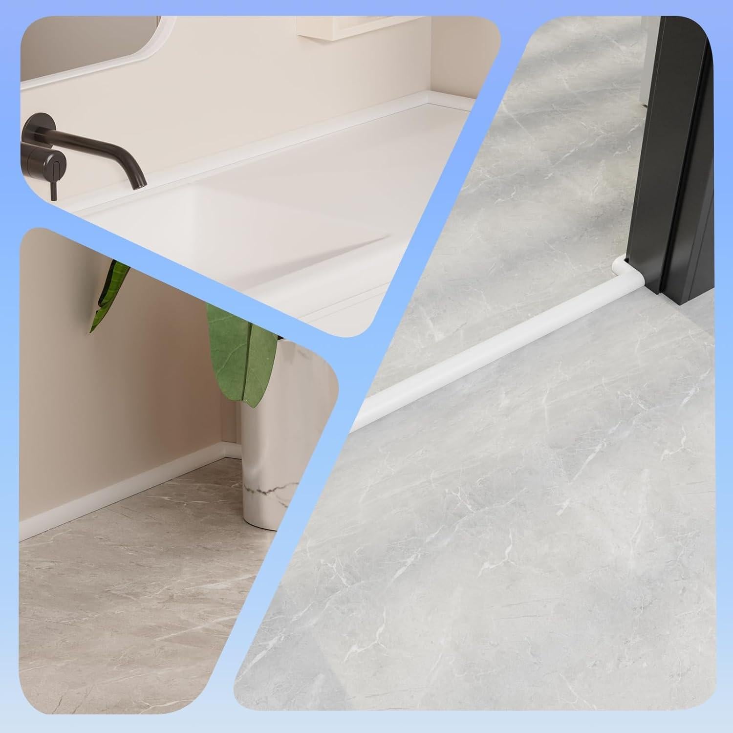 Moldura Flexible en Cuarto de Redondo Ahua Walsong 401.3 cm Gris