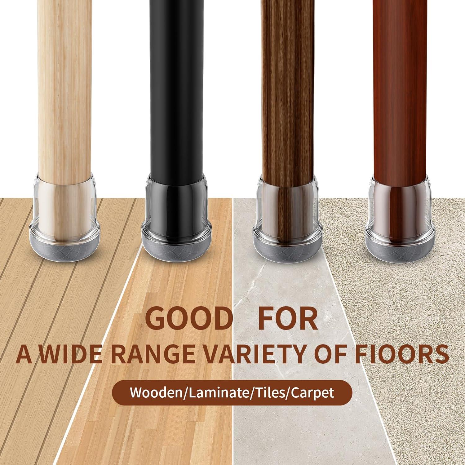 Ezprotekt 24 Tapas de Silicona para Patas de Silla 15-19mm