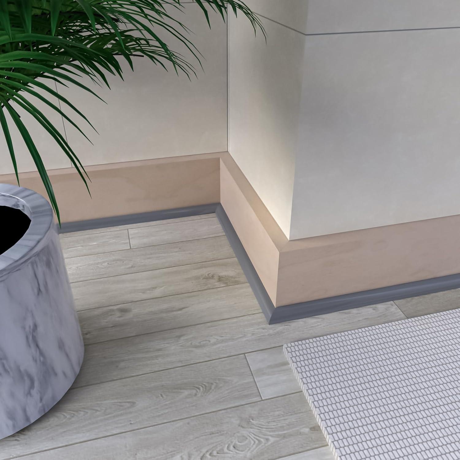 Moldura Flexible Autoadhesiva Risunpet 149.86 cm Gris