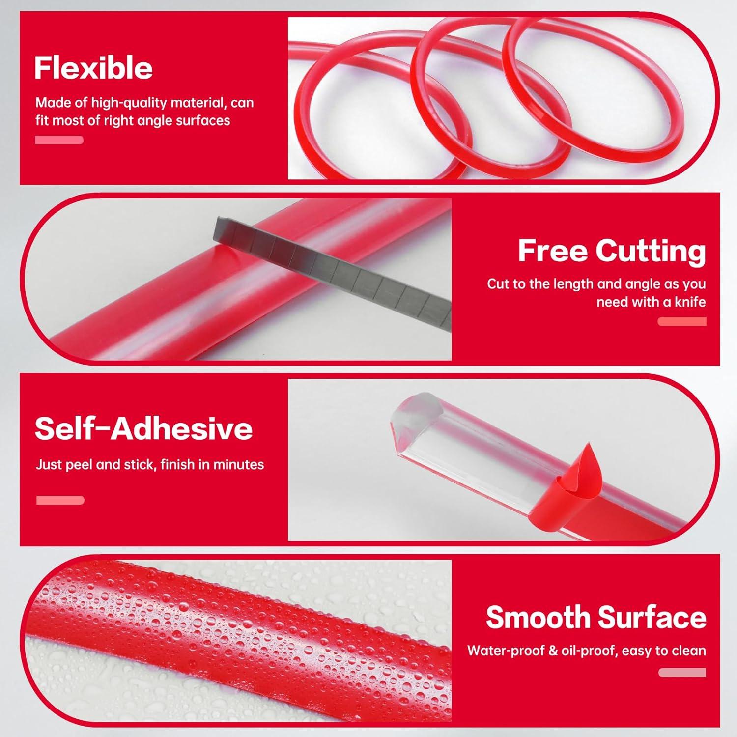 Moldura Flexible Autoadhesiva LSGCQ 1.0m Transparente