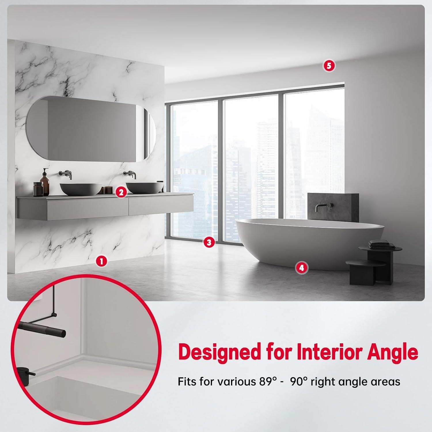 Moldura Flexible Autoadhesiva LSGCQ 1.0m Transparente