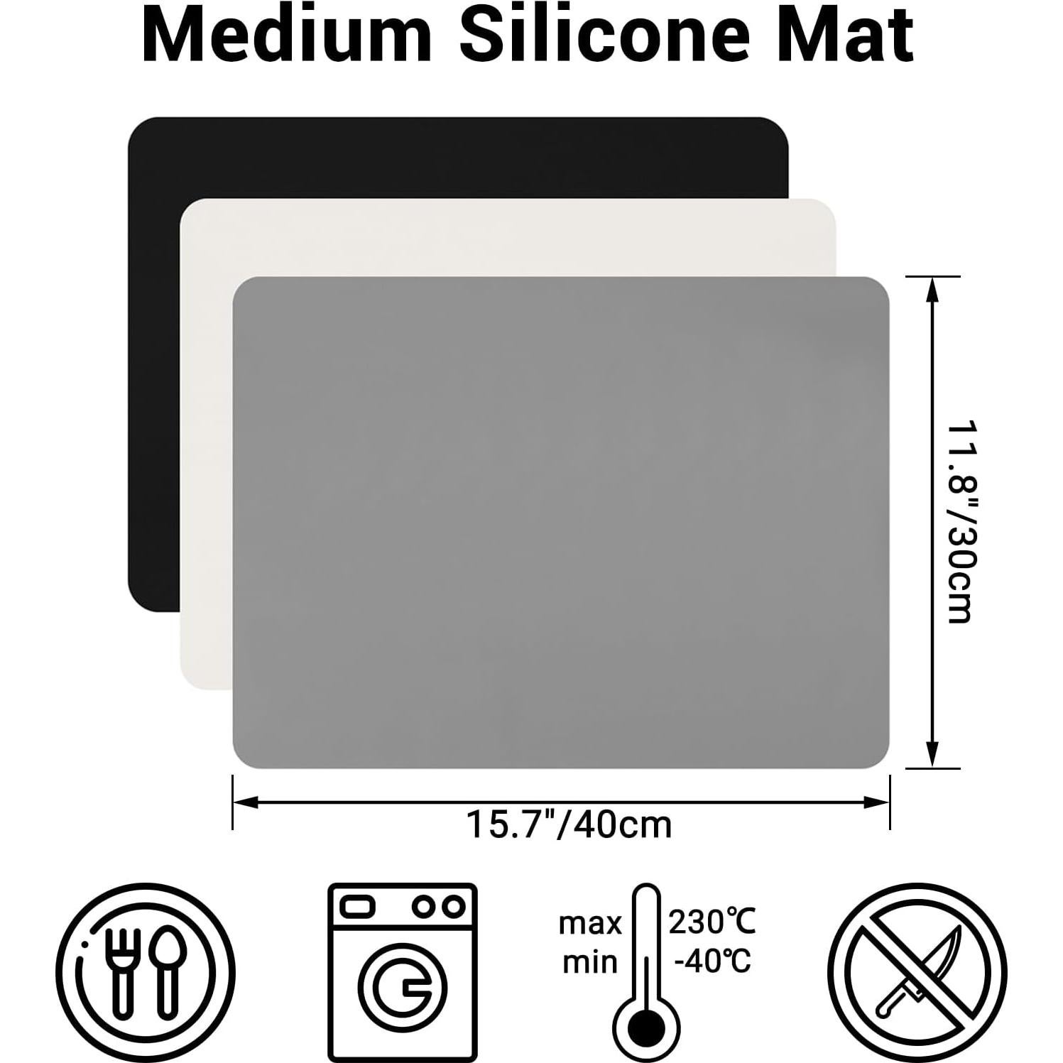 Hojas de Silicona Gartful 3 Piezas 40x30cm Antideslizantes