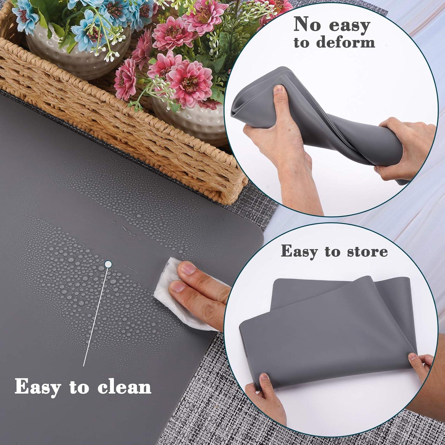 Alfombrilla de Silicona Gartful 80x60cm Gris Oscuro Antiadherente