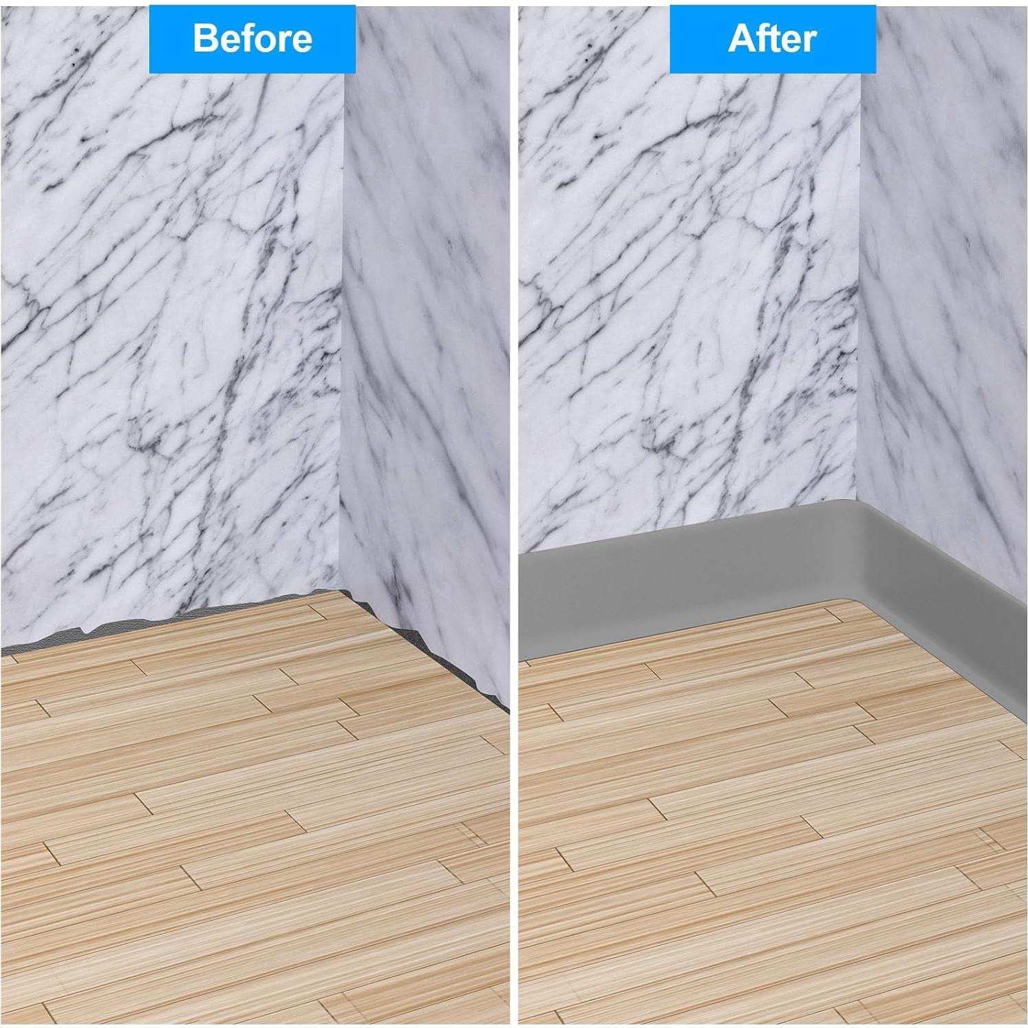 Moldura de Zócalo Flexible Duzzy 15.24 cm x 12.19 m Gris