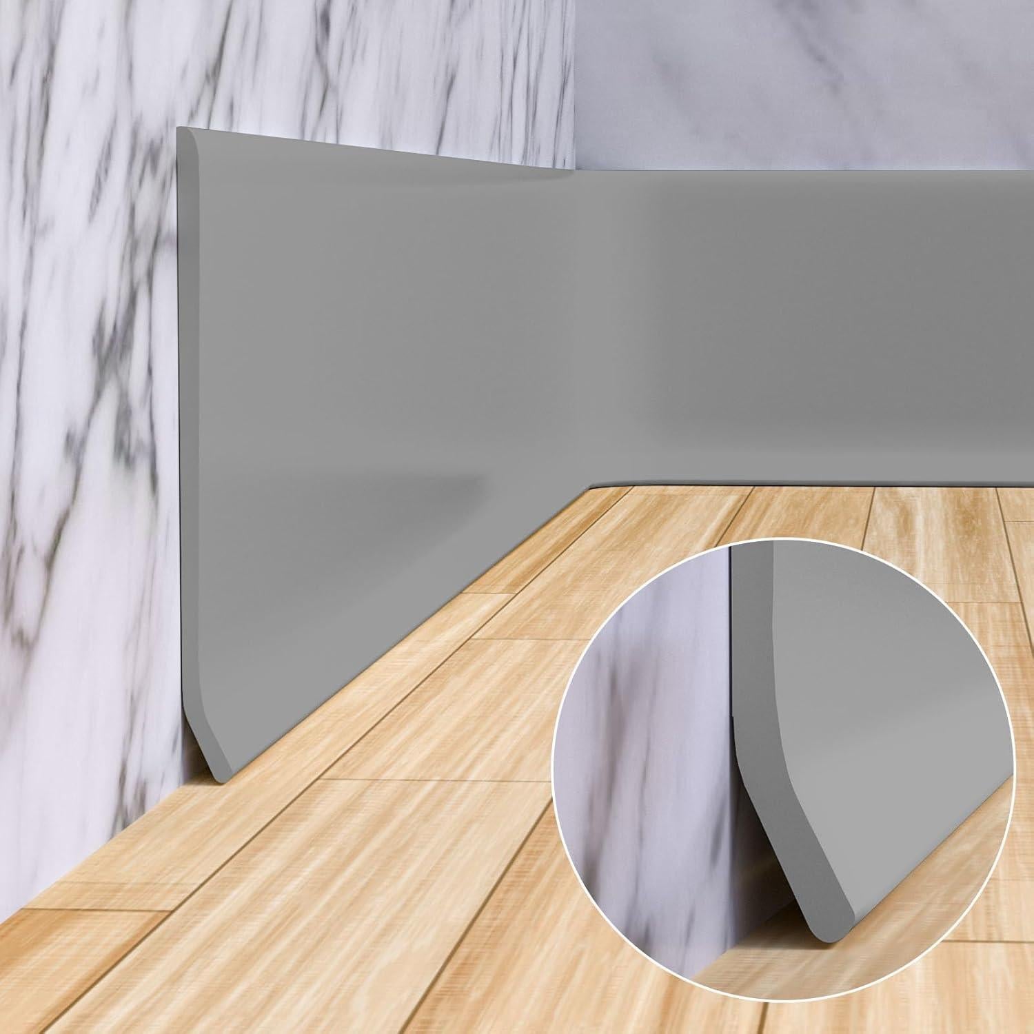 Moldura de Zócalo Flexible Duzzy 15.24 cm x 12.19 m Gris