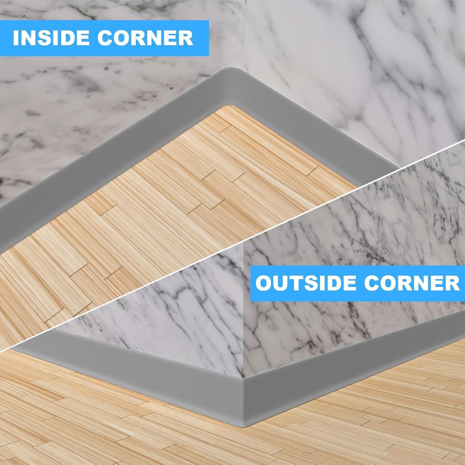 Moldura de Zócalo Flexible Duzzy 15.24 cm x 12.19 m Gris