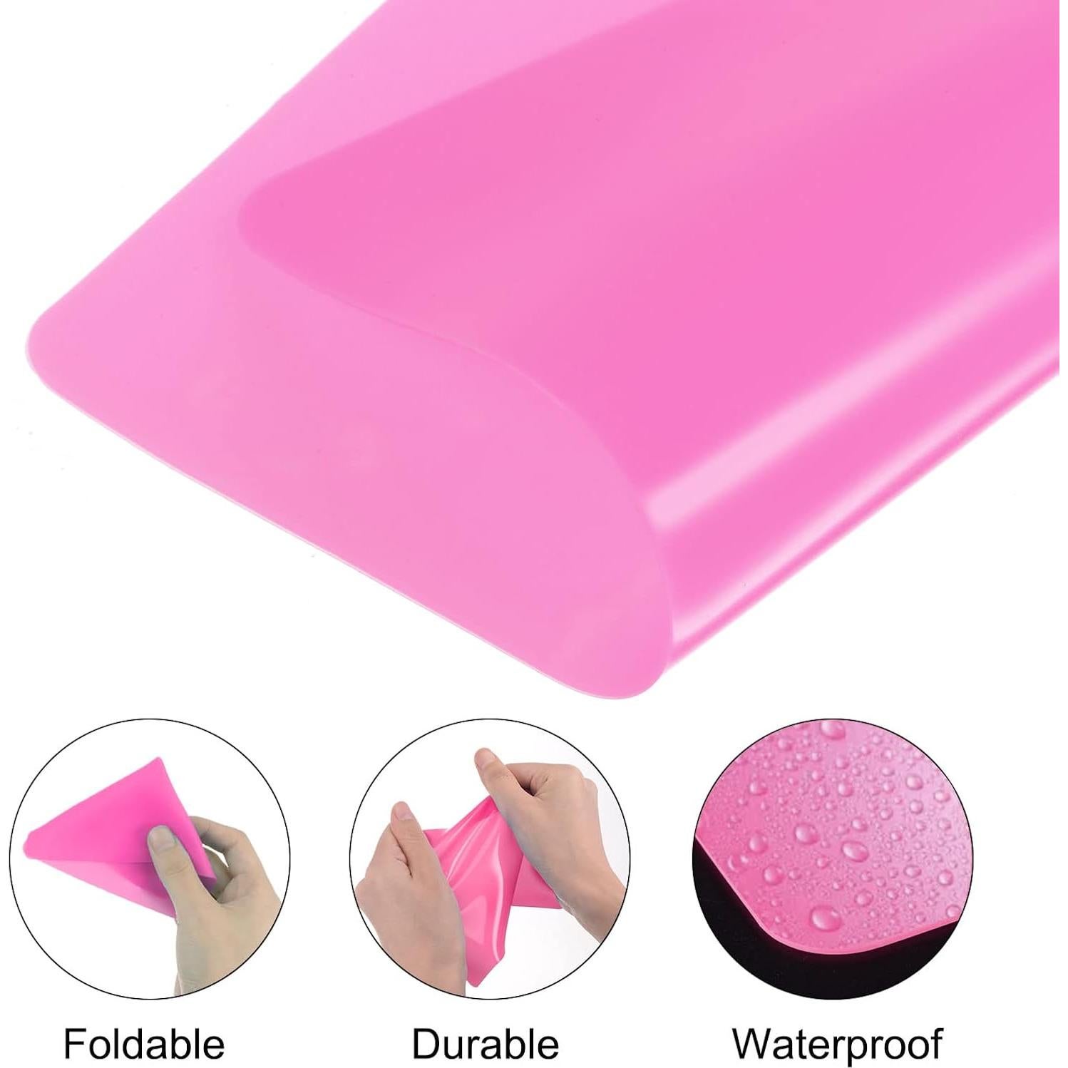 Alfombrillas de Silicona HARFINGTON 3pcs Rosa 15x10cm