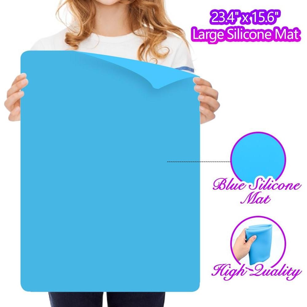 Alfombrilla de Silicona LEOBRO 59.4x39.6 cm Azul para Manualidades