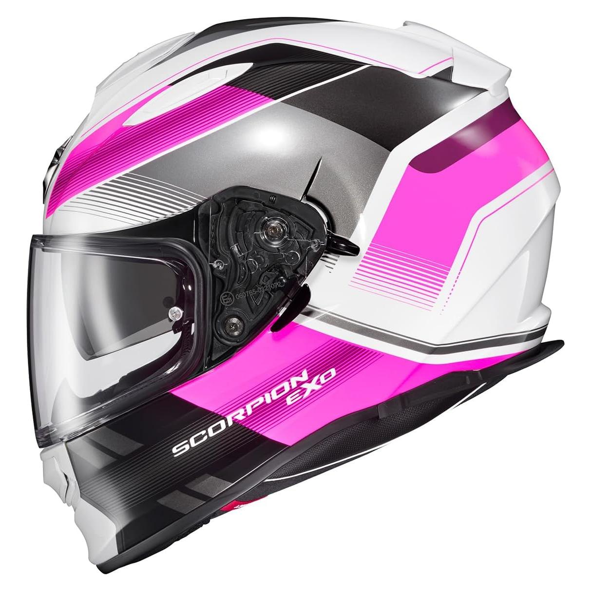 Casco ScorpionEXO Ryzer Rosa Grande con Visera Solar