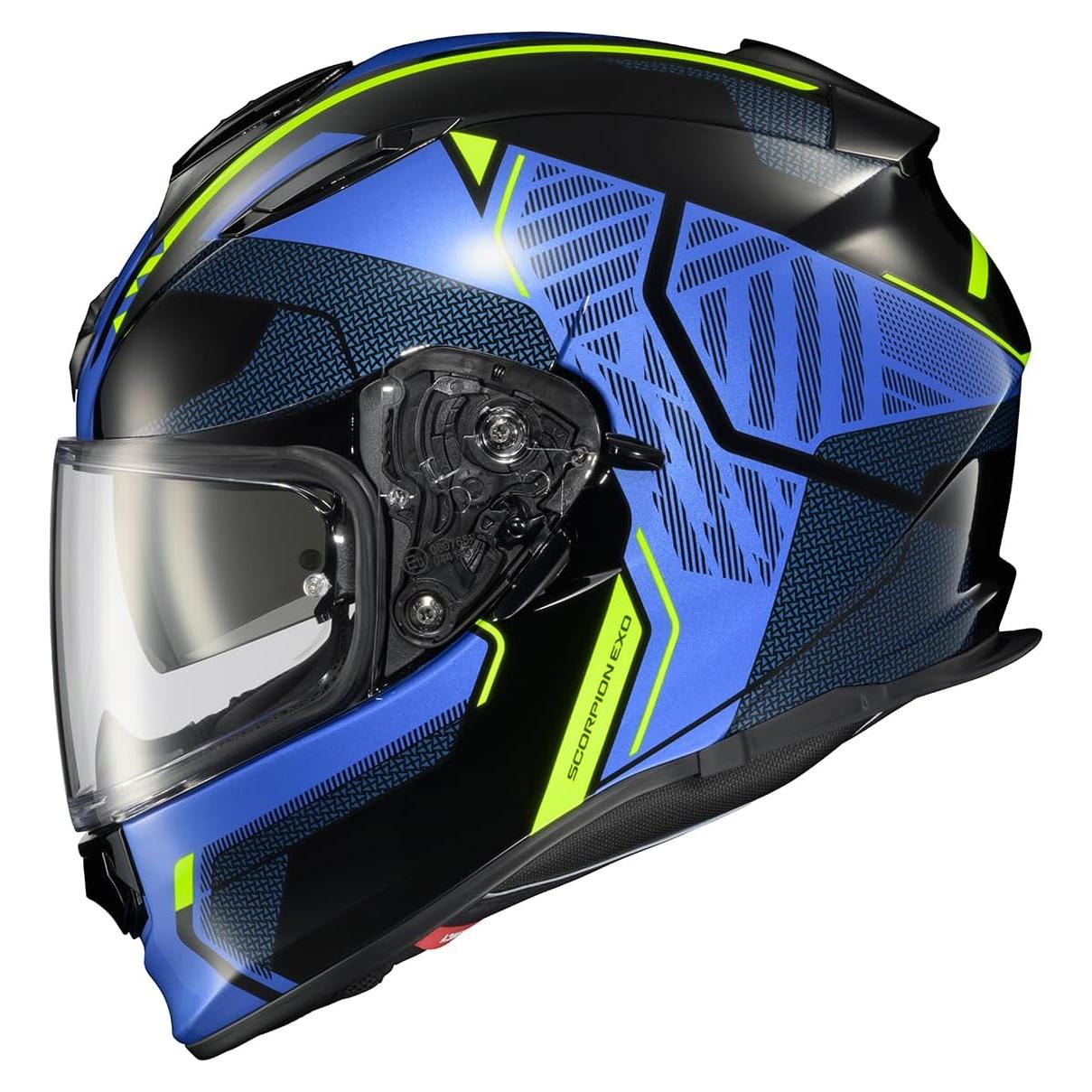 Casco Integral ScorpionEXO Ryzer Azul/Hi-Viz Grande