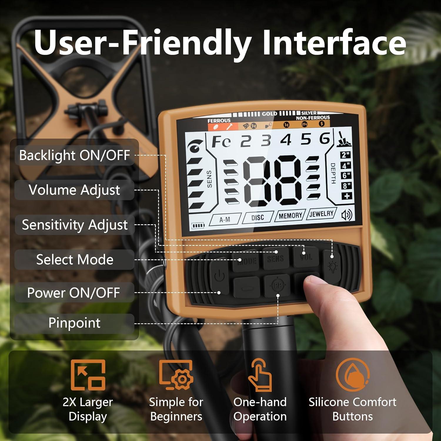 Detector de Metales DetectTrek M55 11" Impermeable 5 Modos