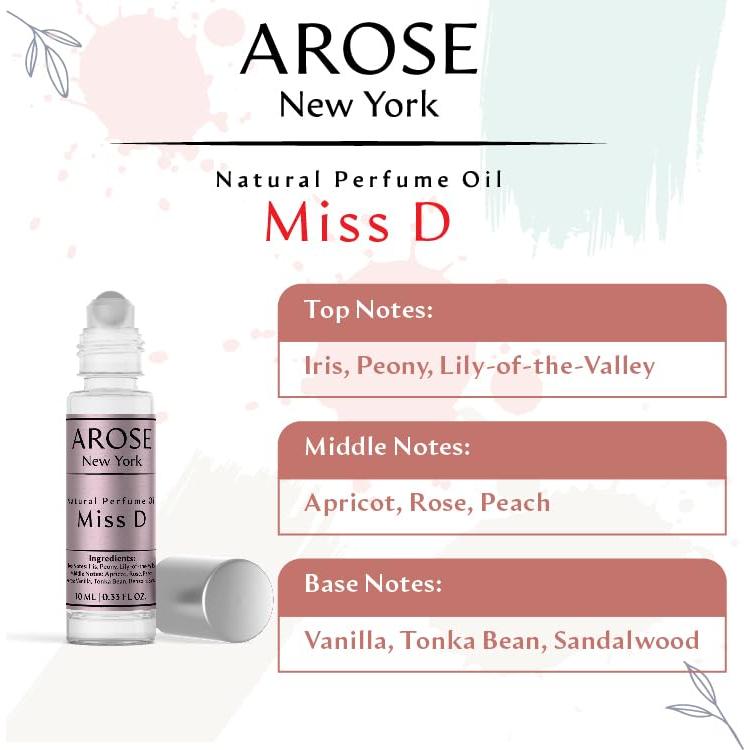 Aceite de Perfume Miss D Arose NY 10 ml Sin Alcohol Vegano