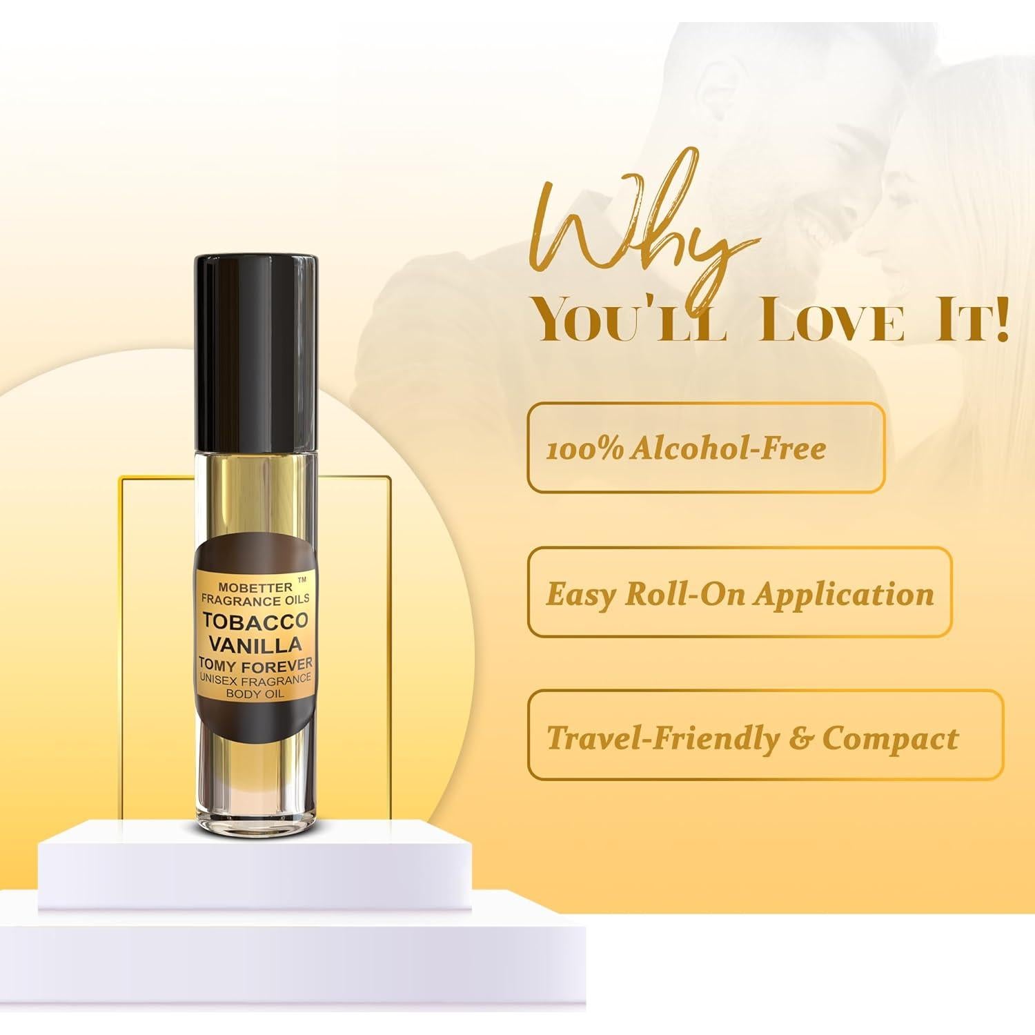 Aceite Corporal Unisex Tabaco y Vainilla 10ml Roll On