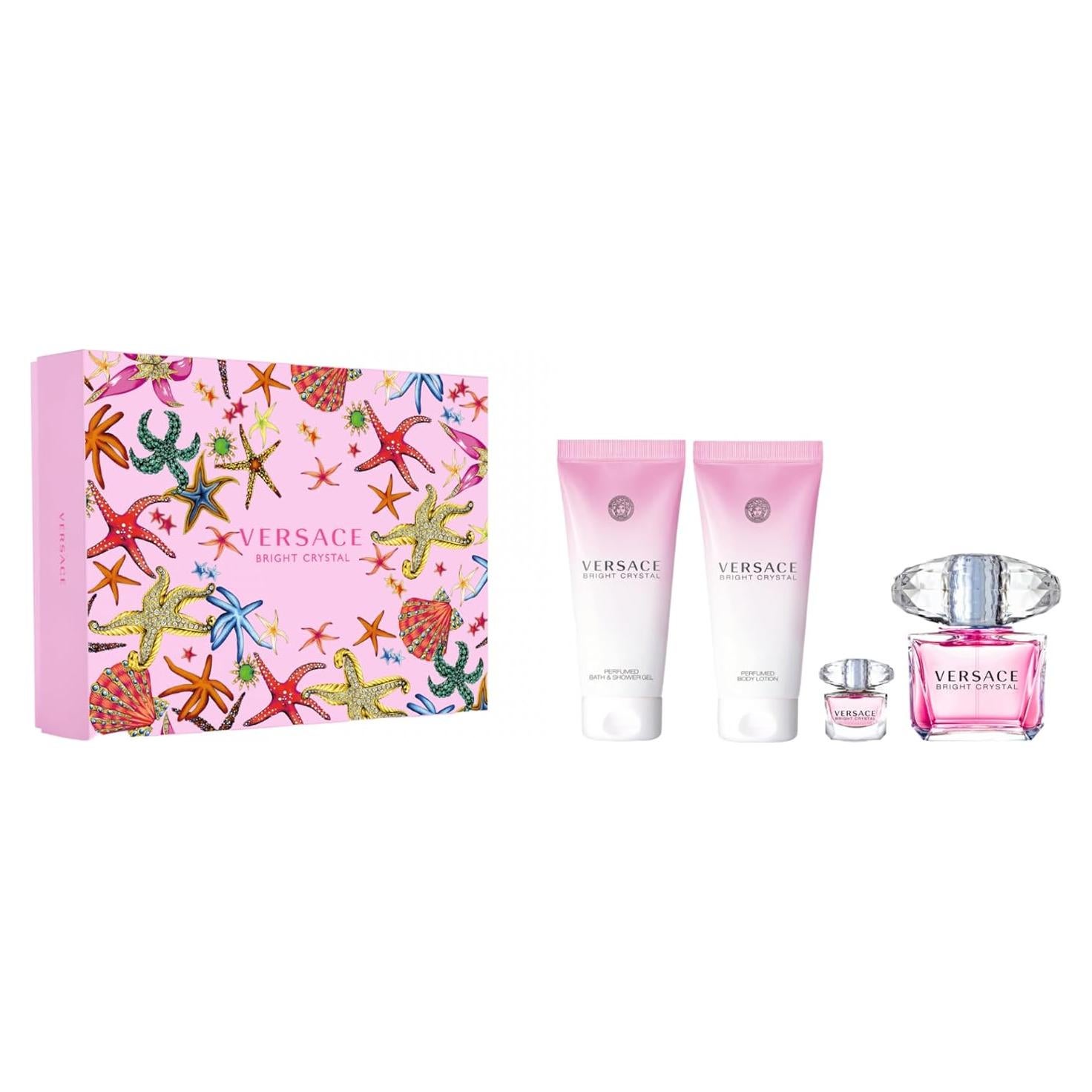 Set de Fragancia Floral Frutal Versace Bright Crystal 283.5 ml