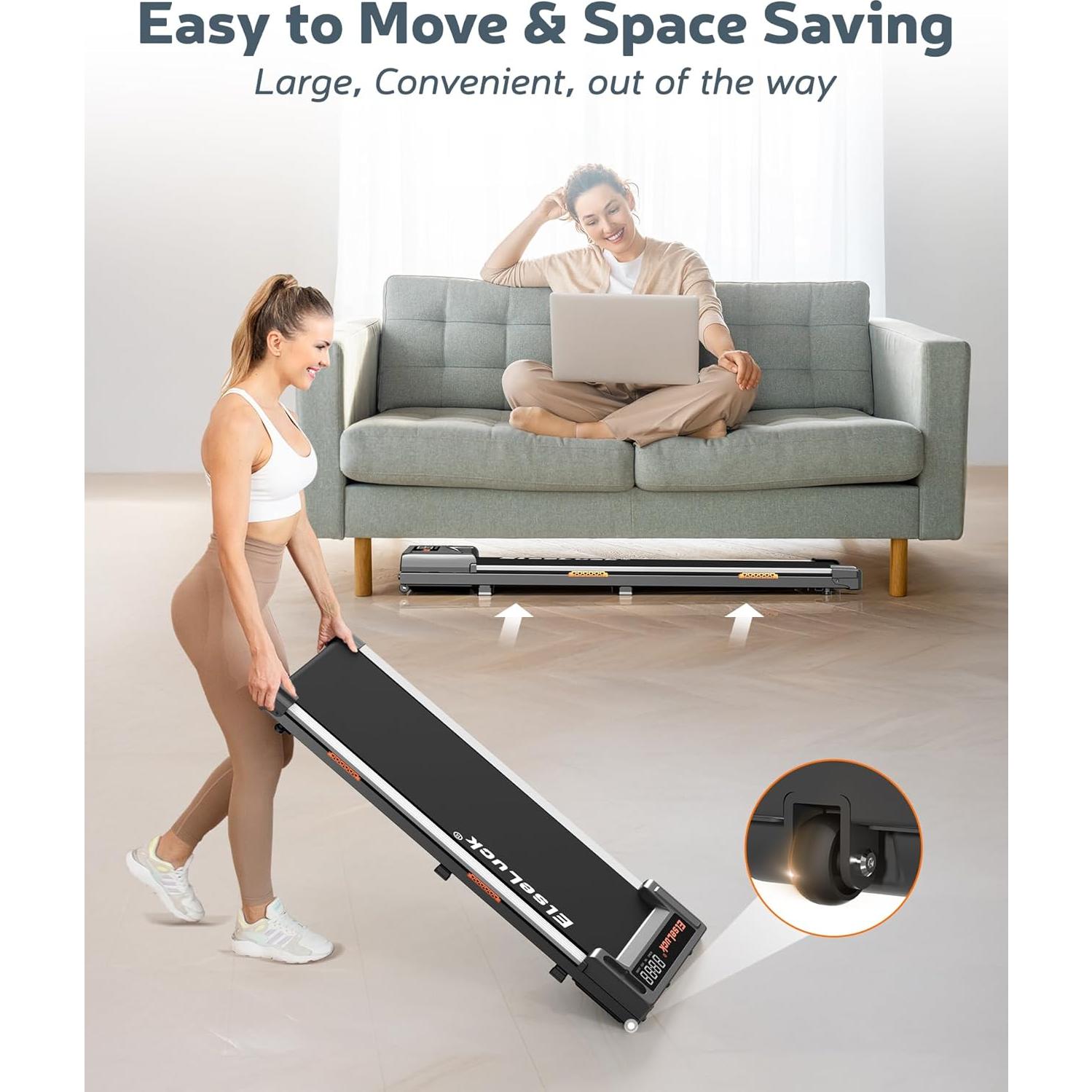 Cinta de Correr Elseluck 2 en 1 Portátil Bajo Escritorio 120kg