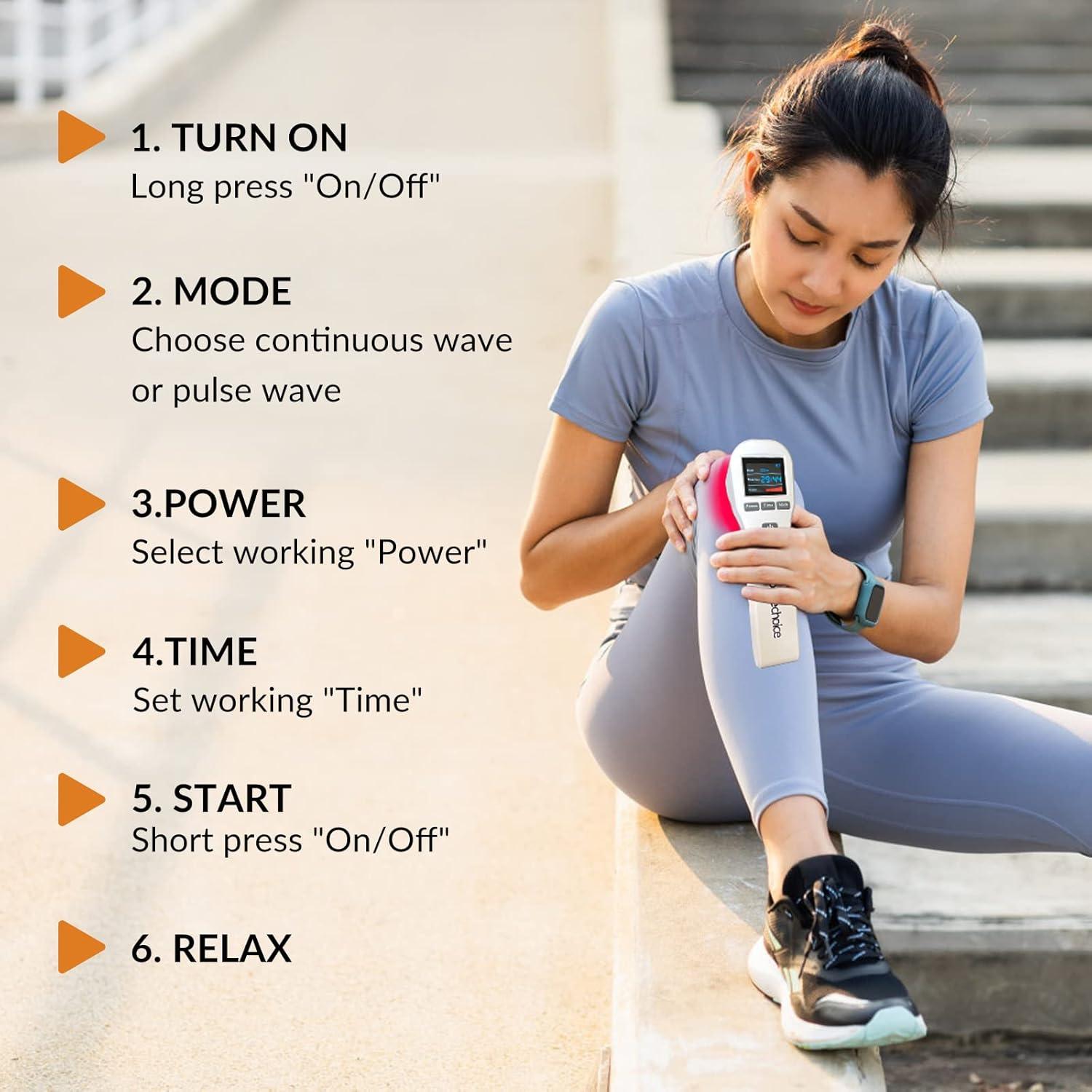 Dispositivo Terapia Luz Roja Toponechoice 4x808nm 16x650nm