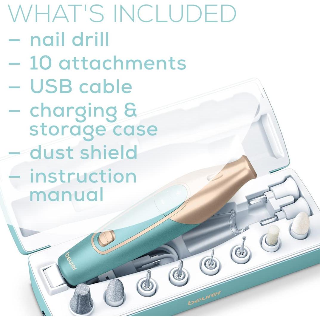 Beurer MP84 Taladro de Uñas Inalámbrico 14 Piezas