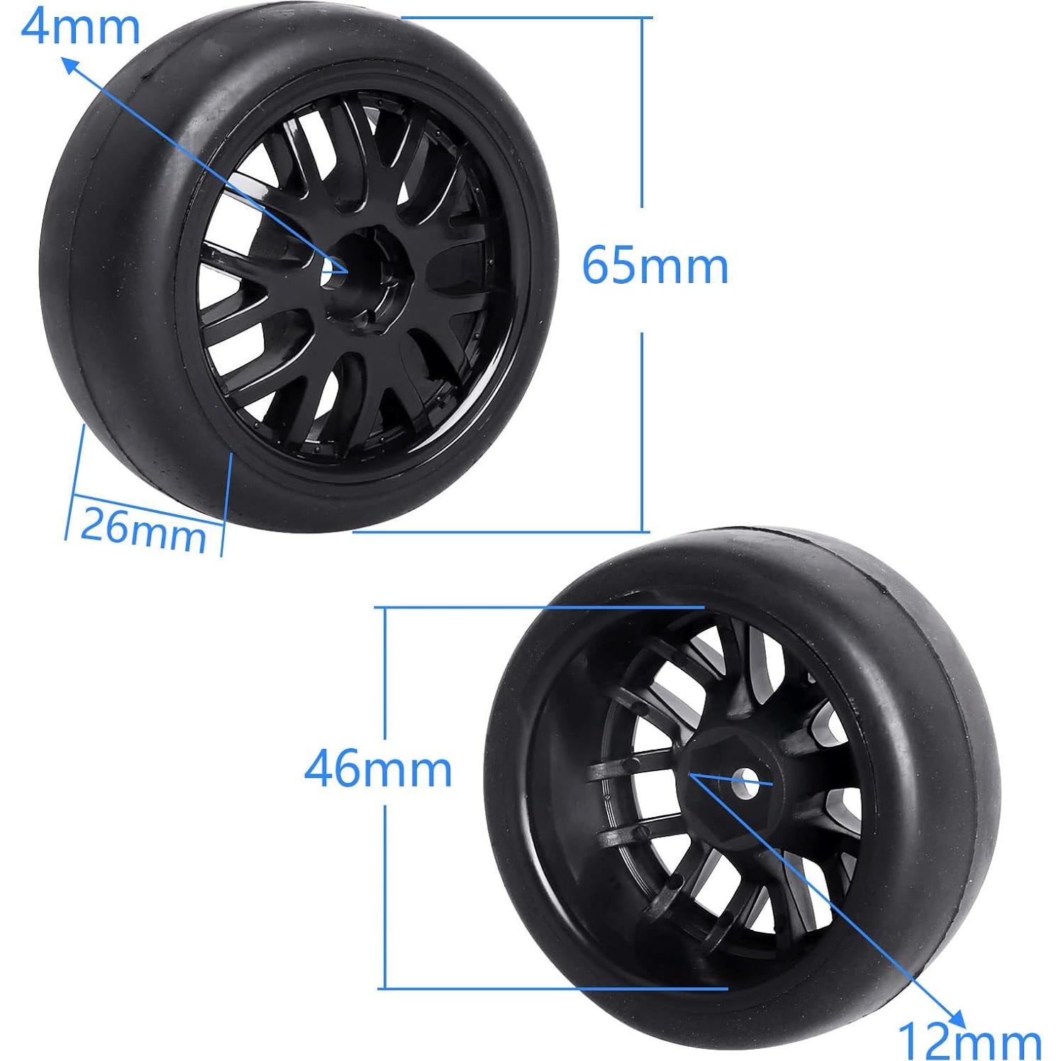 Ruedas y Llantas Hexagonales 12mm CrazyHobby 1/10 Juego de 4