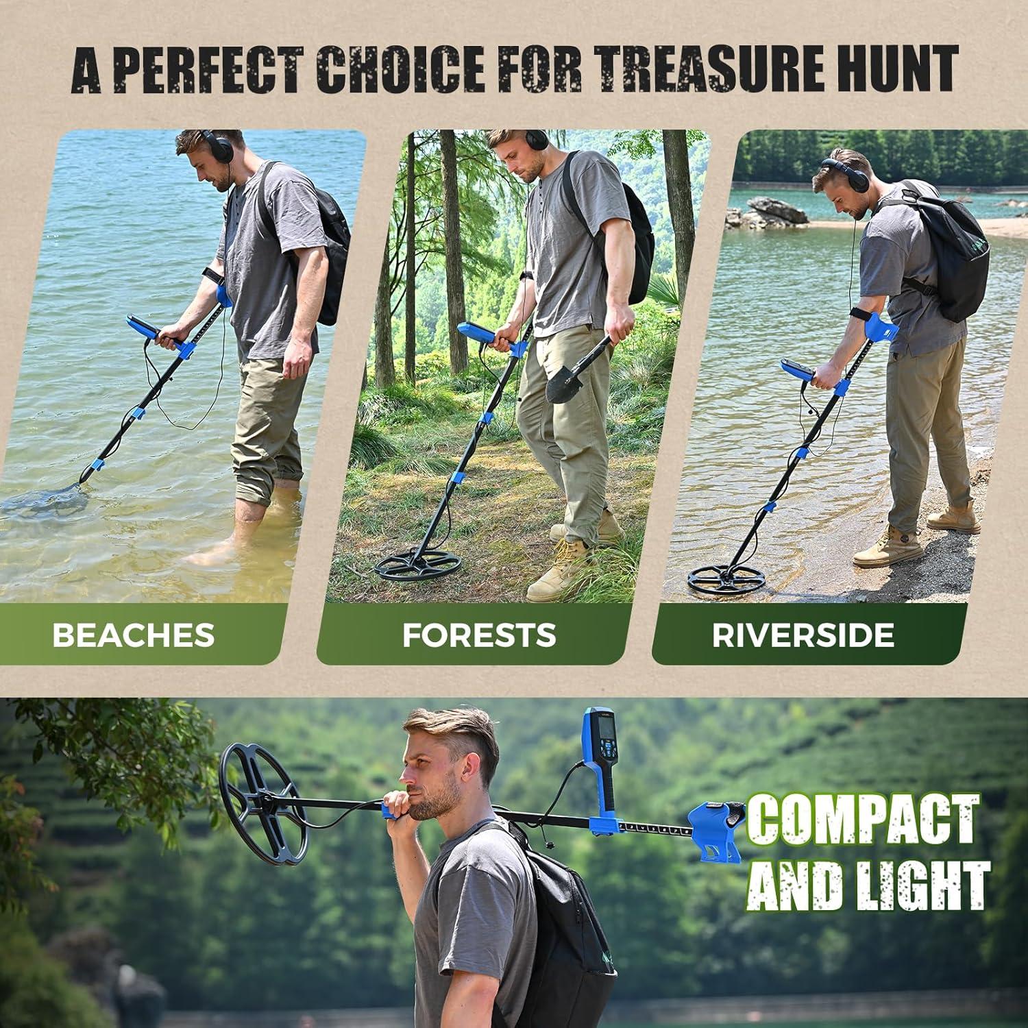 Detector de Metales Gbnryg T66 Profesional IP68 33 cm