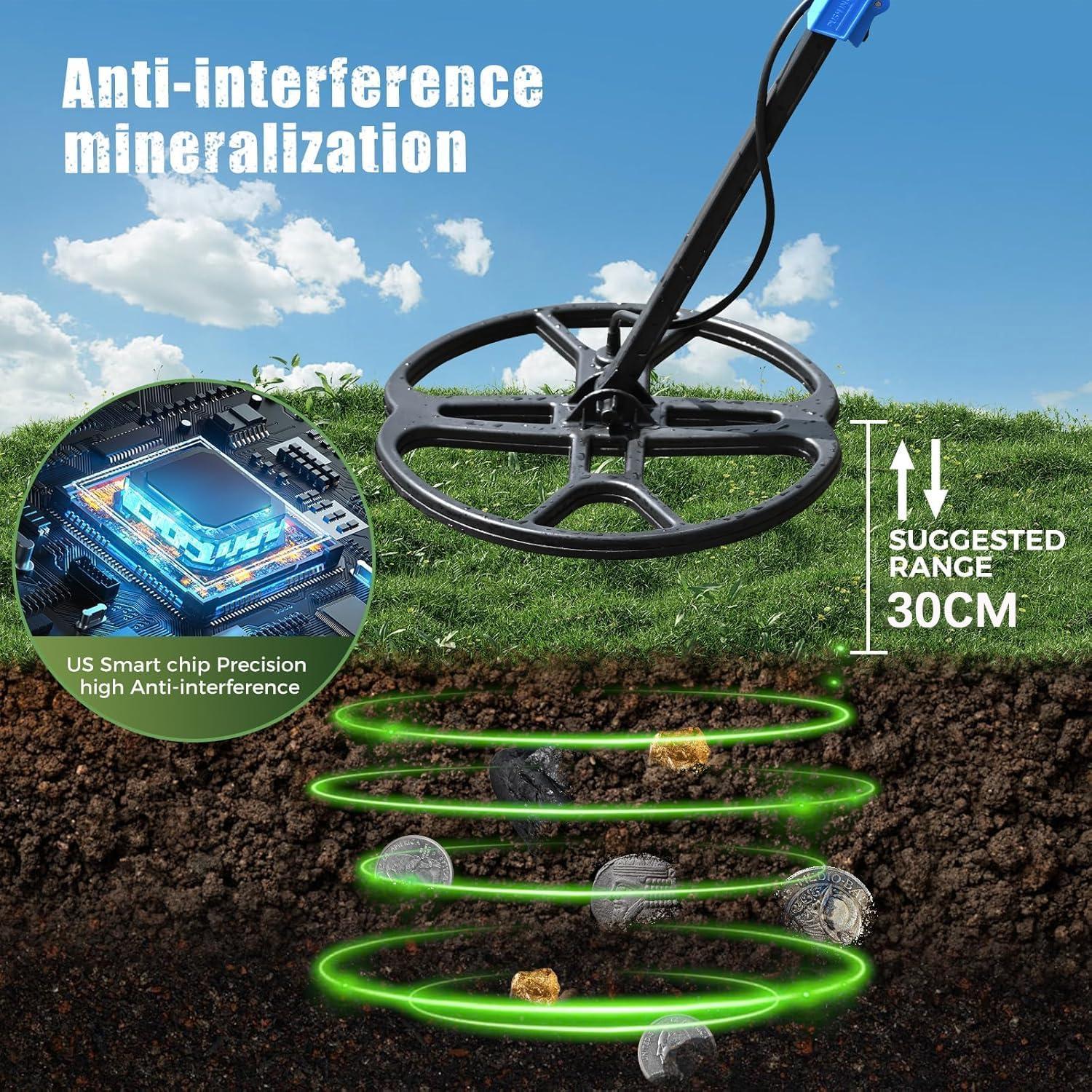 Detector de Metales Gbnryg T66 Profesional IP68 33 cm