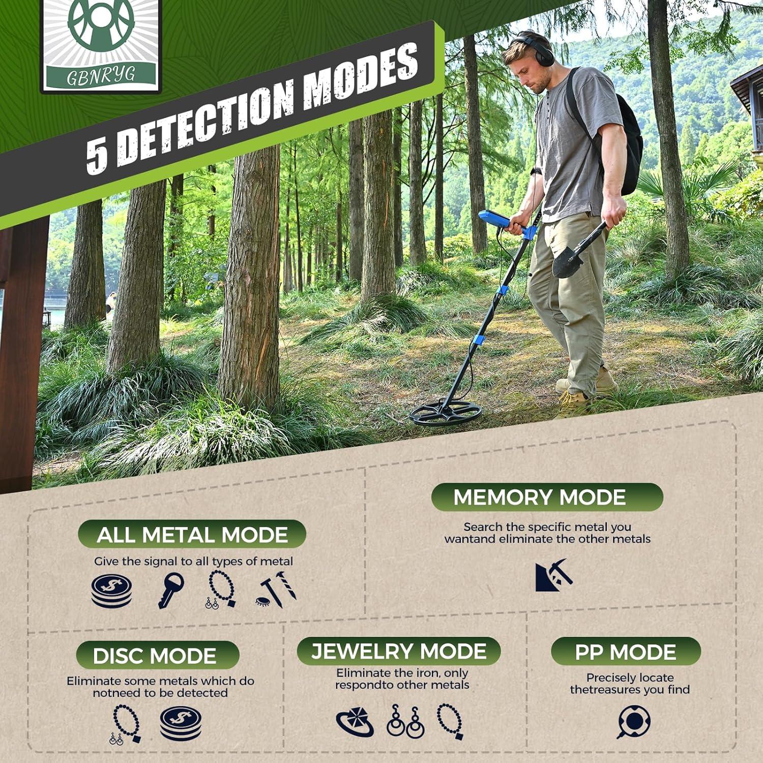 Detector de Metales Gbnryg T66 Profesional IP68 33 cm